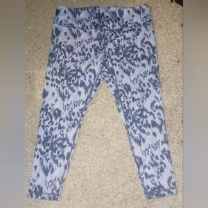 Athletic Works Blue Patterned Leggings